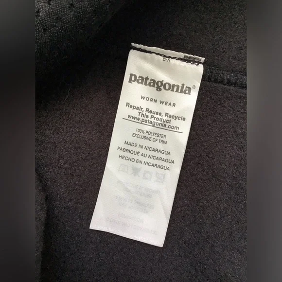 🏔Patagonia Women’s Synchilla Fleece Vest Black Size L Full Zip Outdoor Layer - Picture 8 of 12
